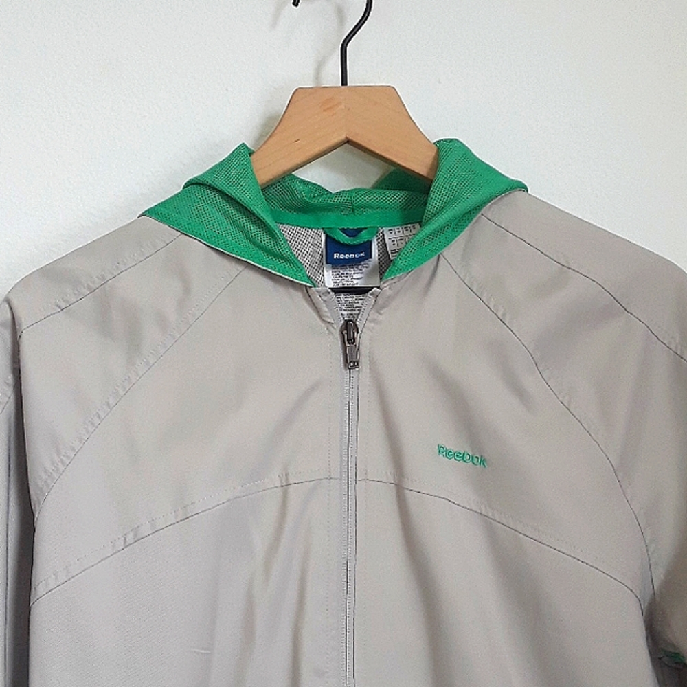 Reebok - M - Beige Lightweight Hooded Jacket